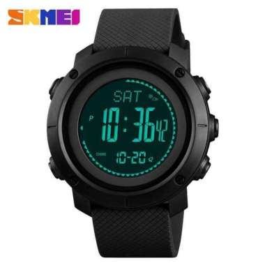 Jam Tangan Digital Sporty Pria Pedometer Calorie Compass 1427 Aneh Pria Anti Untuk Olahraga Casual J