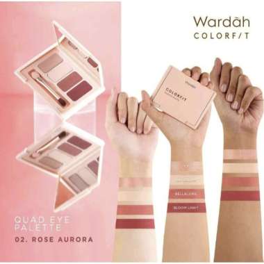 Wardah Colorfit Quad Eye Palette 6gr - Eyeshadow 4 in 1 02. Rose A