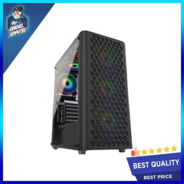 CASING PC 3 POWER UP GAMING RAPTOR NEBULA INCLUDE 3 FAN RGB