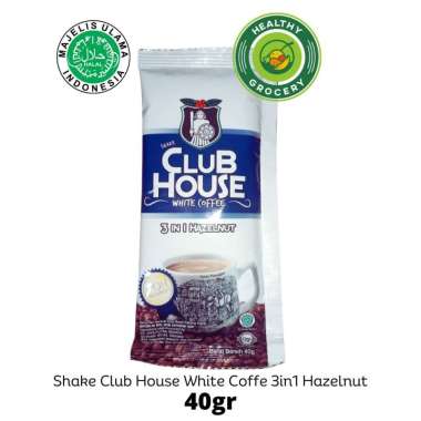 Shake House Club White Coffe 3in1 Hazelnut 40gr / Instant White Coffe Mix 3in1 Hazelnut
