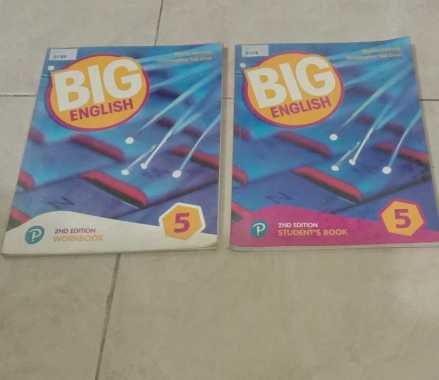 Buku Big English 5 - isi 2 buku sesuai foto Lengkap CD - Workbook dan Student's Book / sudah bersamp