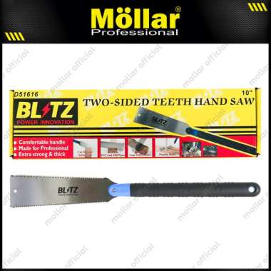 BLITZ D51616 Gergaji 2 Sisi 10" Alat Potong Kayu Triplek Gorok Tajam Rip Cut Cross