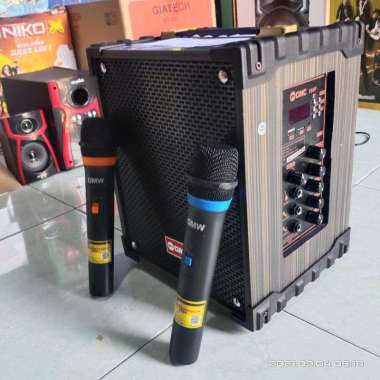 SPEAKER BLUETOOTH KARAOKE GMC 899P + FREE MIC WIRELESS 2 SPEAKER 899P .