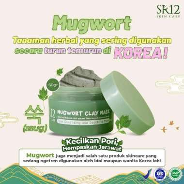 MUGWORT CLAY MASK SR12 MENGATASI JERAWAT PORI BESAR BERMINYAK