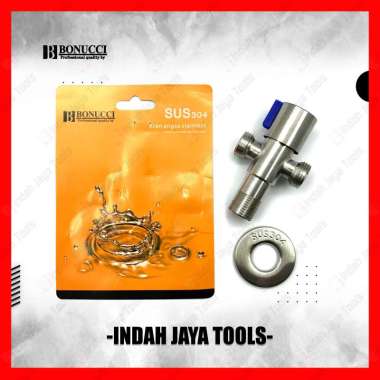 BONUCCI SUS304 Stop Kran Shower T Air STAINLESS WC Kloset Toilet DOUBLE SILVER