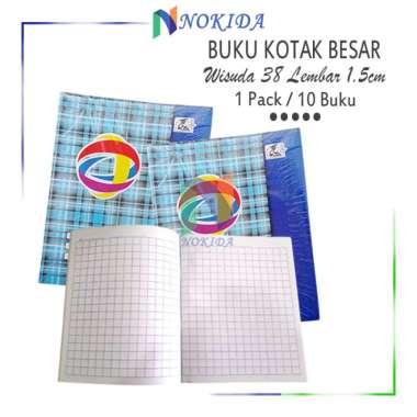Nokida Buku Matematika Ukuran 1,5 Cm Wisuda 38 Lembar / Buku Kotak Besar (1 Pack/10 Buku) / Buku Str