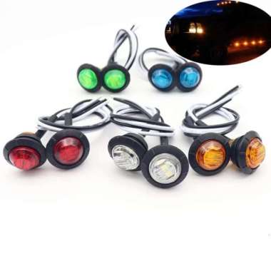 Lampu Bank Samping Truk 24 Volt Model Bulat MINI Kuning