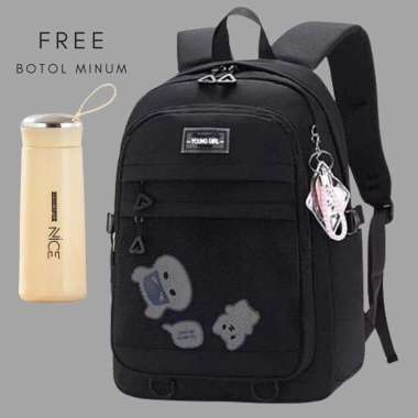 Tas Anak Perempuan Remaja Korean Style gratis Botol Minum Tas Anak Sekolah SD SMP Ter Tas Ransel Ana