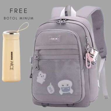 Tas Anak Perempuan Remaja Korean Style gratis Botol Minum Tas Anak Sekolah SD SMP Ter Tas Ransel Ana
