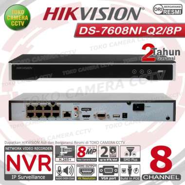 NVR HIKVISION 8 CHANNEL DS-7608NI-Q2-8P NVR 8CH POE HIKVISION