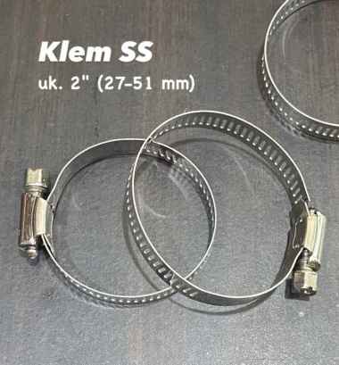 Klem Selang Air Stainless 2 Inch / Ring Klem Selang Kompor Gas / Clamp Karburator Karet 2"