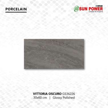 Granit Dinding Glossy Polished - Vittoria Series 30x60 | Sun Power Oscuro