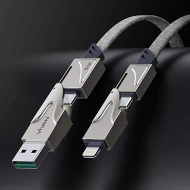 VIVAN VYF120 Kabel Data 4 IN 1 USB A Type C Lightning Fast Charging