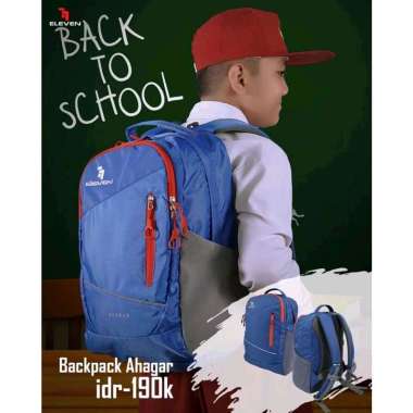 Eleven Tas ransel Backpack Ahagar Biru