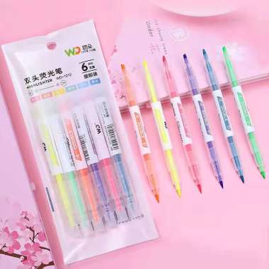 Stabilo set pulpen warna-warni stabilo dua sisi 6 Warna Highlighter Pen pakingstandart