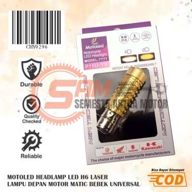 MotoLED HeadLamp LED H6 Laser Lampu Depan Motor Matic Bebek Universal