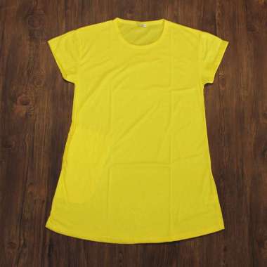 Amaris Daster Midi Lengan Pendek Polos Free Size Kuning Muda