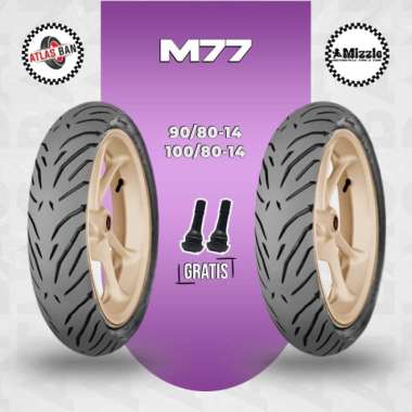 Paket Ban Tubles Motor Matic MIZZLE M77 90/80 - 100/80 Ring 14