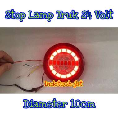 Stop Lamp Lampu Belakang Truk 24 Volt Model Bulat 32 Led Terbaik
