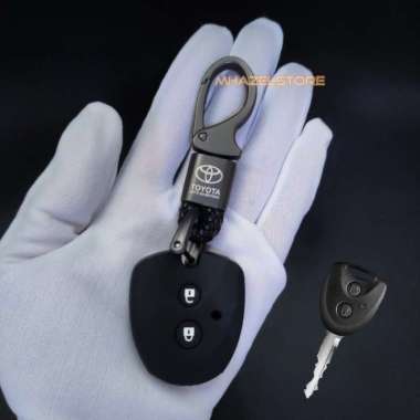 Gantungan kunci keyless cover MOBIL TOYOTA GRAND AVANZA AGYA CALYA GANCI HITAM+CVR