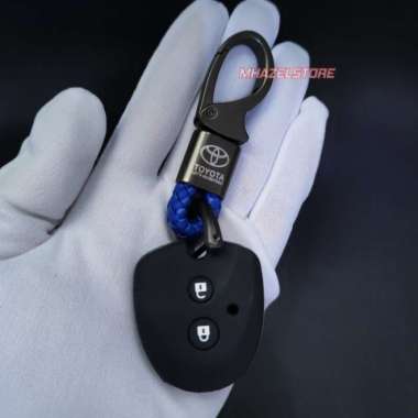 Gantungan kunci keyless cover MOBIL TOYOTA GRAND AVANZA AGYA CALYA GANCI BIRU+CVR