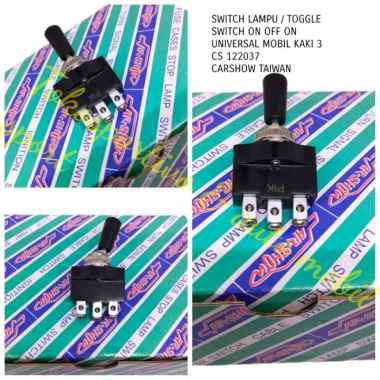 SWITCH LAMPU TOGGLE SWITCH ON OFF ON KAKI 3 CAR SHOW UNIVERSAL MOBIL C Terbaik