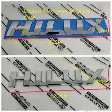 Emblem logo Lambang Huruf Tulisan toyota Hilux baru Hilux Lama chrome Hilux Lama