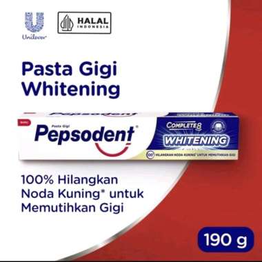Pepsodent complete 8 whitening JUMBO - pasta gigi 190 gram besar