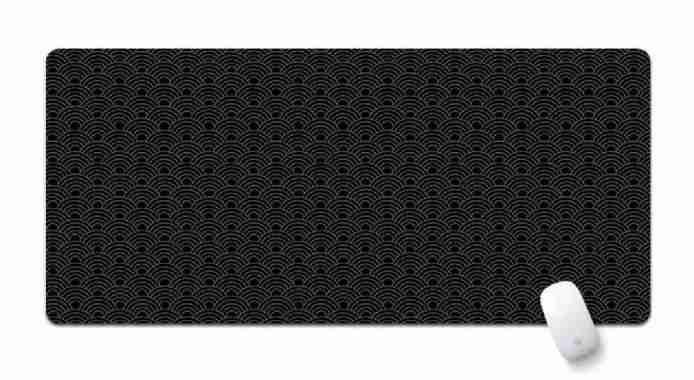 MOUSEPAD DESKMAT JAPAN LITE XXL 800 X 300 X 3 MM & 900 X 400 x 3 MM 900X400X3MM LITE WAVE BLACK