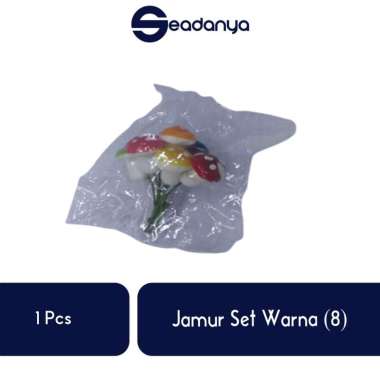 Jamur Set Warna (8)/Jamur/Mainan Anak-Anak/Aksesoris/Aksesoris Kue Tart/Hiasan Kue Tart/Hiasan Cake/