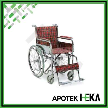 Wheel Chair FS-802-35 GEA - Kursi Roda Anak Motif Merah Kotak