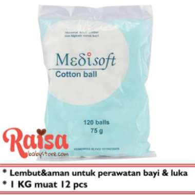 Medisoft Kapas Bulat/Kapas Bulat Bayi/Kapas Pembersih
