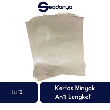 Kertas Minyak Anti Lengket Isi 10-Kertas Bungkus Nasi Campur/Mie Goreng/Nasi Goreng/Non Sticky Paper