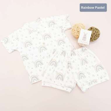 Carrol n Barrol Short Button Set Under The Sea Collection - Setelan Pendek Bayi Katun - Baju Rumah P