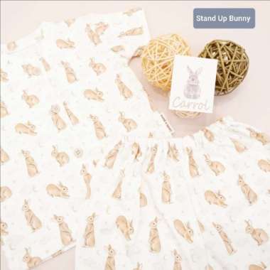 Carrol n Barrol Short Button Set Under The Sea Collection - Setelan Pendek Bayi Katun - Baju Rumah P