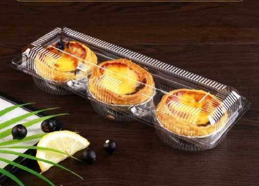10pcs - mika egg tart mika pie kotak mika kue box kue mini 3Lubang