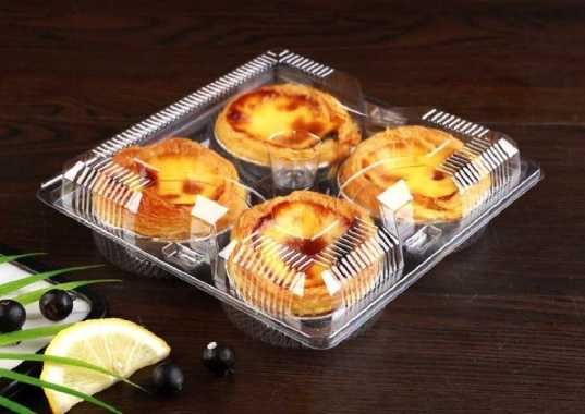 10pcs - mika egg tart mika pie kotak mika kue box kue mini 4Lubang