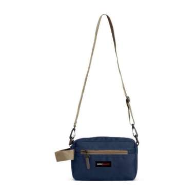 Tas Tangan DOPP Hand Bag Pouch Clutch Slempang Pria Wanita Cowok Cewek - Hitam Biru