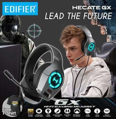 EDIFIER Hecate GX High-fidelity Gaming Headset (Free T-Shirt)