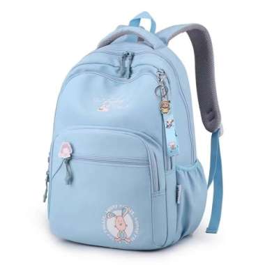 tas anak sekolah perempuan sd kelinci lucu - Hitam Biru