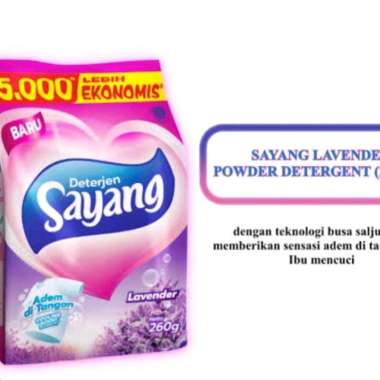 Detergent Sayang 260 gr kemasan sachet Sayang Lavender