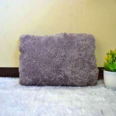 Bantal Sofa/Bantal Tidur Bulu Rasfur 2 Tampilan LP Grey