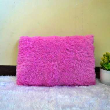 Bantal Sofa/Bantal Tidur Bulu Rasfur 2 Tampilan LP PinkMuda
