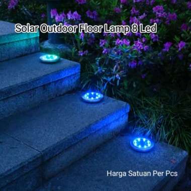 Solar Outdoor Floor Lamp 8 Led Lampu Lantai Hias Outdoor Tenaga Surya