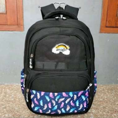 Tas Ransel Alto Anak perempuan / Tas Ransel Sekolah wanita Alto Ori - Hitam Hitam