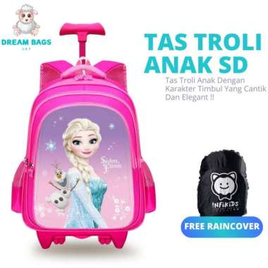 Ter Tas Trolley Anak Perempuan Sekolah Sd Imrt Tas Koper Anak - Frozens Elsa Frozens