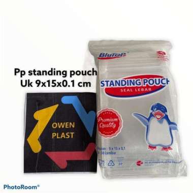 PLASTIK STANDING POUCH PLASTIK KLIP KEMASAN BERDIRI TEBAL 14x22