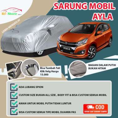VERISH AYLA Body Cover mobil ayla / Sarung Mobil Ayla sarung mobil murah penutup mobil putih