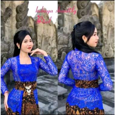 TERBARU DAN TER VIRAL DAN TERLARIS KEBAYA BALI BROKAT KEBAYA BROKAT KUTU BARU MODERN M BIRU ELEKTRIK