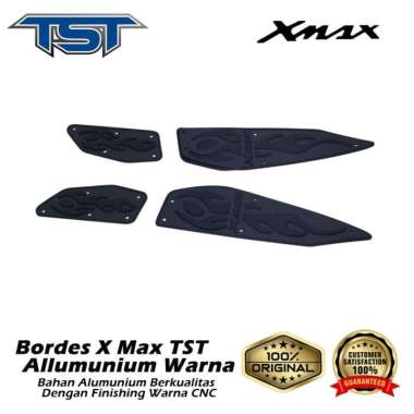 Bordes Alumunium TST For Yamaha XMAX Hitam